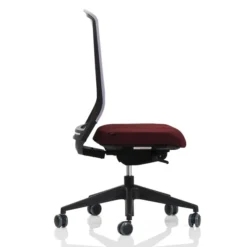 Chaise de bureau Keno H - assise tissu - dossier résille - structure et piétement noir