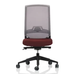 Chaise de bureau Keno H - assise tissu - dossier résille - structure et piétement noir