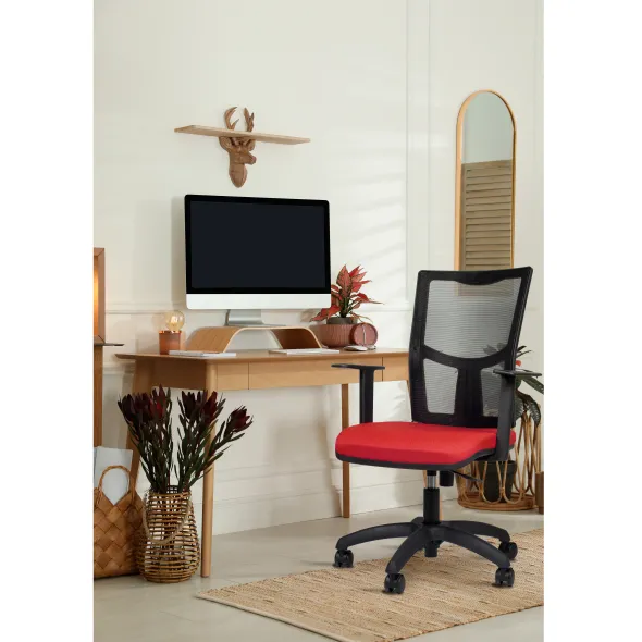 Chaise de bureau Kyt - assise tissu et dossier résille