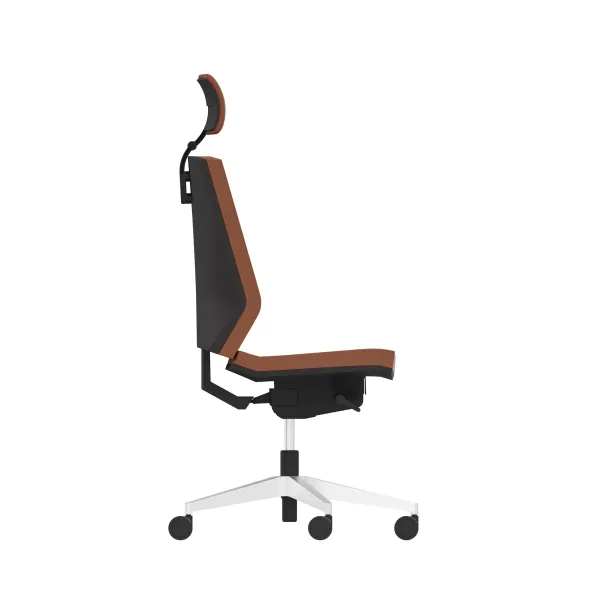 Chaise de bureau Léandre Manager - cuir - appui-tête - translation d'assise