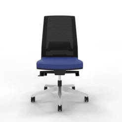 Chaise de bureau Léandre Manager - assise tissu- dossier résille - translation d'assise