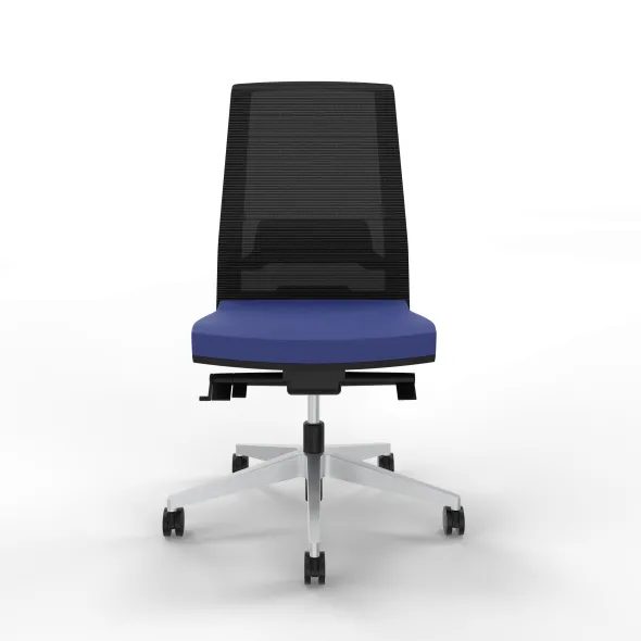 Chaise de bureau Léandre Manager - assise tissu- dossier résille - translation d'assise
