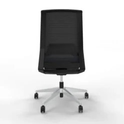 Chaise de bureau Léandre Manager - assise tissu- dossier résille - translation d'assise