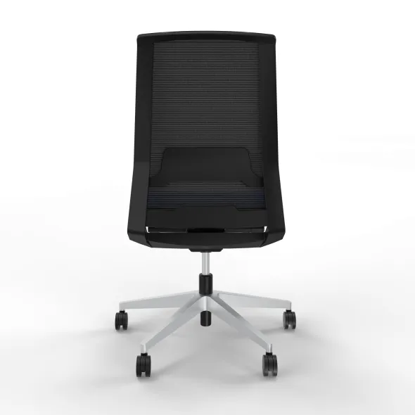 Chaise de bureau Léandre Manager - assise tissu- dossier résille - translation d'assise