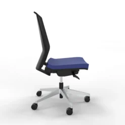 Chaise de bureau Léandre Manager - assise tissu- dossier résille - translation d'assise