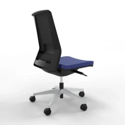 Chaise de bureau Léandre Manager - assise tissu- dossier résille - translation d'assise