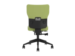 Chaise de bureau Let's B - textile enduit - piétement noir