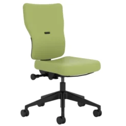 Chaise de bureau Let's B - textile enduit - piétement noir