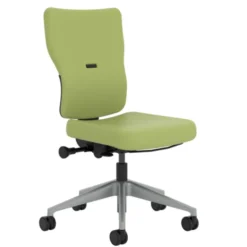 Chaise de bureau Let's B - textile enduit - piétement gris