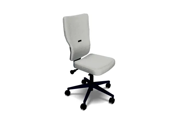 Chaise de bureau Let's B - tissu - piétement noir