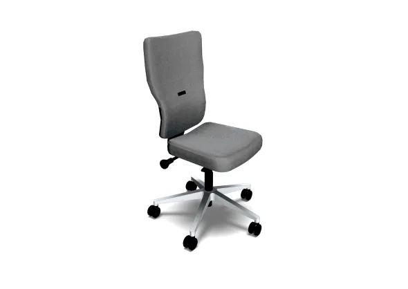 Chaise de bureau Let's B - tissu - piétement gris