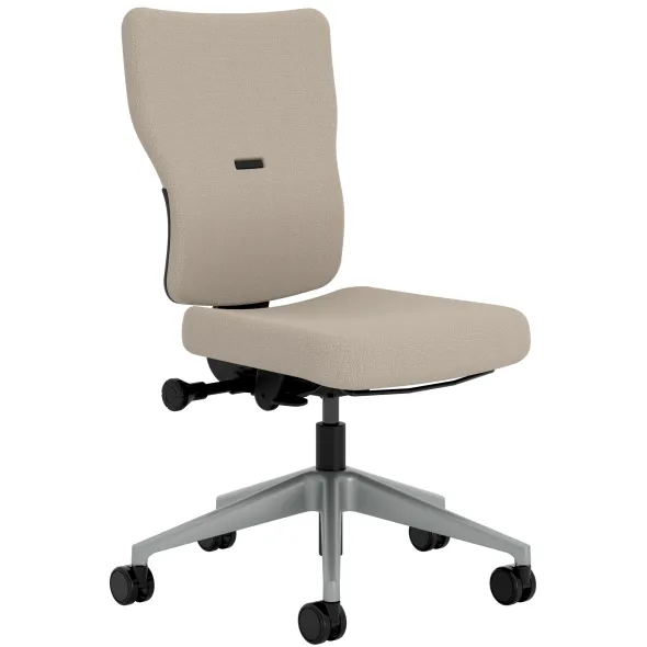 Chaise de bureau Let's B - tissu - piétement gris