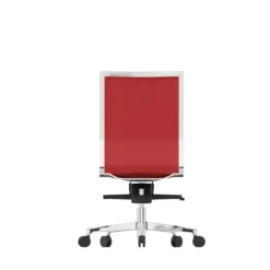 Chaise de bureau Lira - tissu - piétement aluminium poli