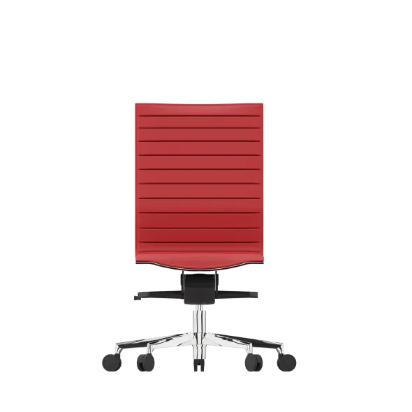 Chaise de bureau Lira - tissu - piétement aluminium poli