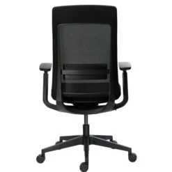 Chaise de bureau Marcus - assise tissu noir - dossier maille noir - Non conforme ERP