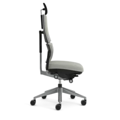 Chaise de bureau Please - tissu - piétement époxy - avec appui-tête
