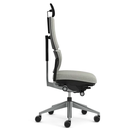 Chaise de bureau Please - tissu - piétement époxy - avec appui-tête
