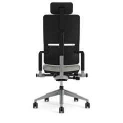 Chaise de bureau Please - tissu - piétement époxy - avec appui-tête