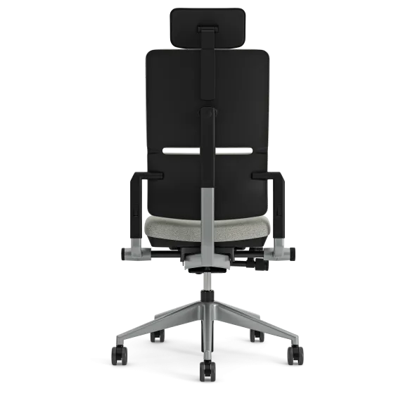 Chaise de bureau Please - tissu - piétement époxy - avec appui-tête