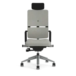 Chaise de bureau Please - tissu - piétement époxy - avec appui-tête