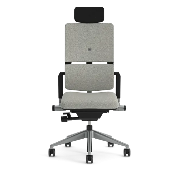 Chaise de bureau Please - tissu - piétement époxy - avec appui-tête