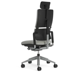 Chaise de bureau Please - tissu - piétement époxy - avec appui-tête