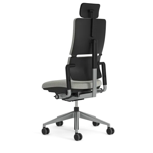 Chaise de bureau Please - tissu - piétement époxy - avec appui-tête