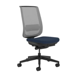 Chaise de bureau Reply Air - assise tissu - dossier résille