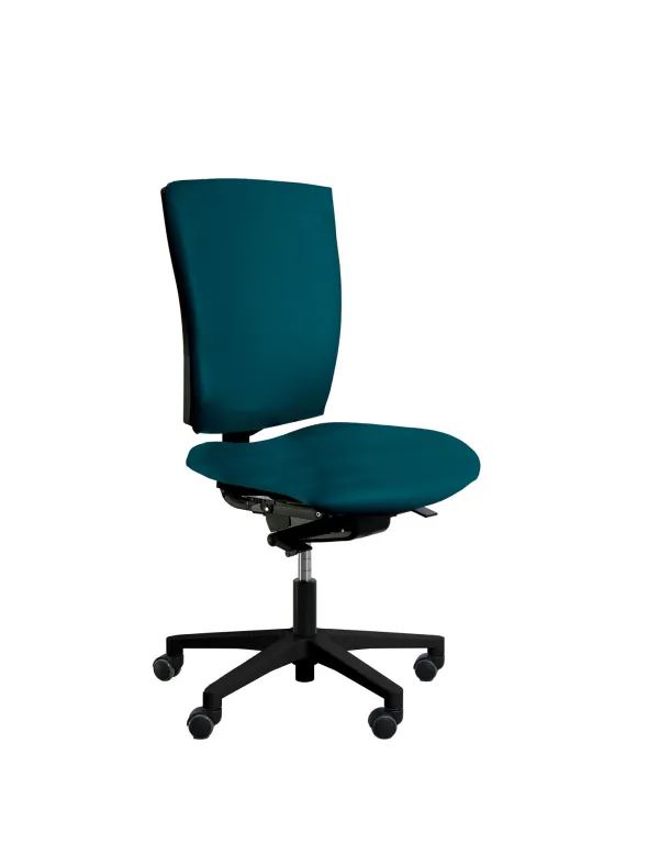 Chaise de bureau Reva Plus - textile enduit - piètement noir