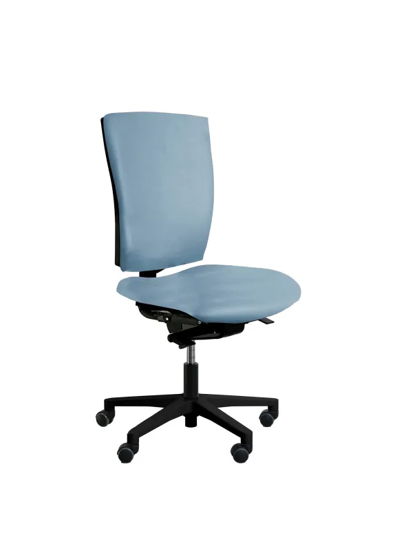 Chaise de bureau Reva Plus - textile enduit - piètement noir