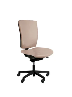 Chaise de bureau Reva Plus - textile enduit - piètement noir