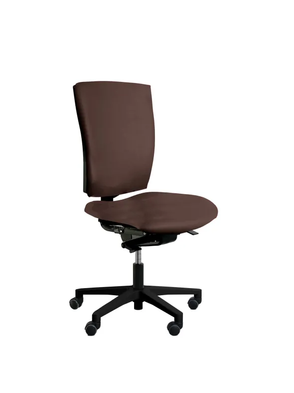Chaise de bureau Reva Plus - textile enduit - piètement noir