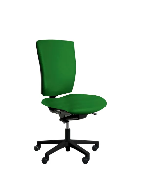 Chaise de bureau Reva Plus - textile enduit - piètement noir