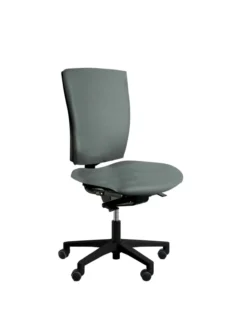 Chaise de bureau Reva Plus - textile enduit - piètement noir