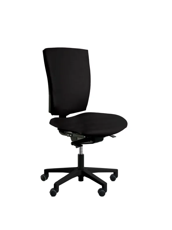 Chaise de bureau Reva Plus - textile enduit - piètement noir