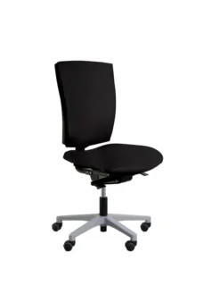 Chaise de bureau Reva Plus - textile enduit - piètement gris aluminium