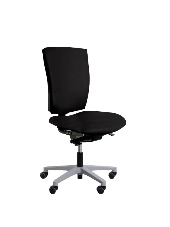 Chaise de bureau Reva Plus - textile enduit - piètement gris aluminium