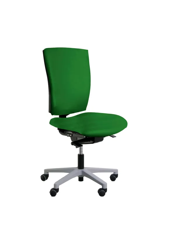 Chaise de bureau Reva Plus - textile enduit - piètement gris aluminium