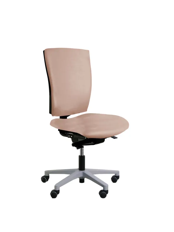 Chaise de bureau Reva Plus - textile enduit - piètement gris aluminium