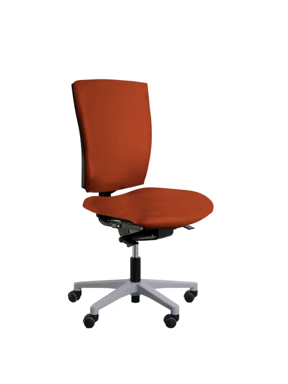 Chaise de bureau Reva Plus - textile enduit - piètement gris aluminium