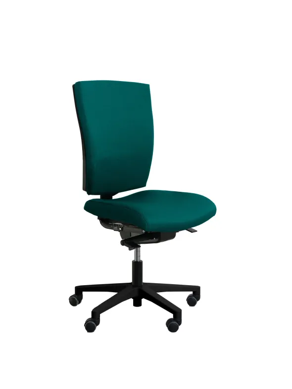Chaise de bureau Reva Plus - tissu - piètement noir