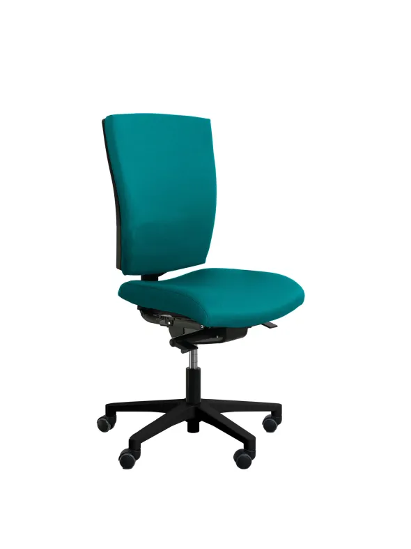 Chaise de bureau Reva Plus - tissu - piètement noir