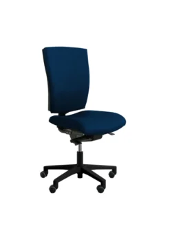 Chaise de bureau Reva Plus - tissu - piètement noir