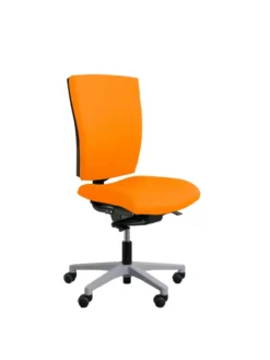 Chaise de bureau Reva Plus - tissu - piètement gris alu