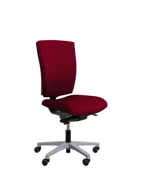 Chaise de bureau Reva Plus - tissu - piètement gris alu
