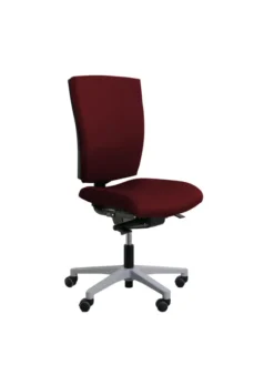 Chaise de bureau Reva Plus - tissu - piètement gris alu