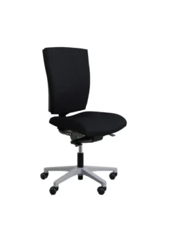 Chaise de bureau Reva Plus - tissu - piètement gris alu