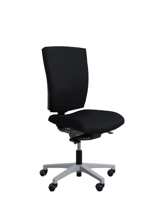 Chaise de bureau Reva Plus - tissu - piètement gris alu