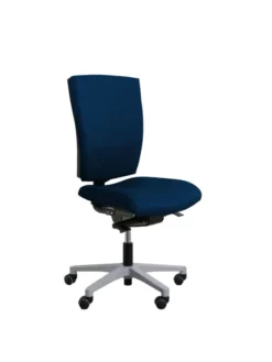 Chaise de bureau Reva Plus - tissu - piètement gris alu