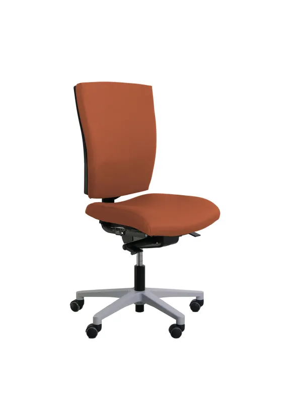 Chaise de bureau Reva Plus - tissu - piètement gris alu
